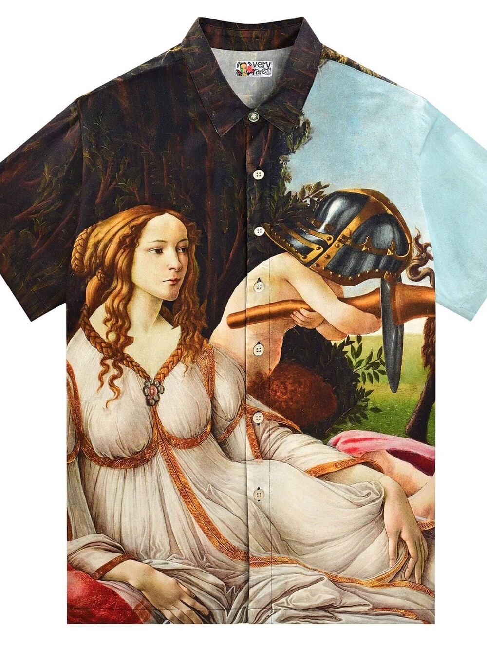 Veryrare By Raf Reyes Men’s Short Sleeve Art-Print Shirt in Multi-Color